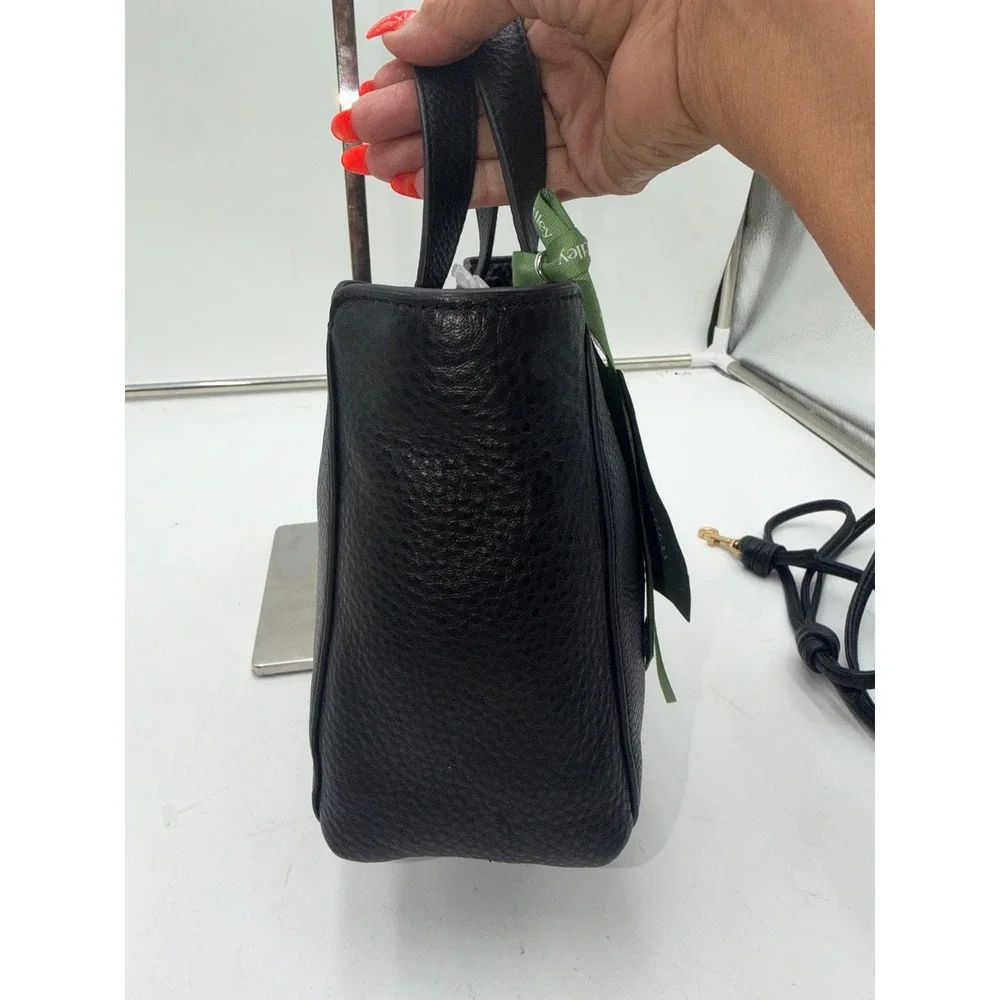 Vera Bradley Mini Hathaway Tote Black Leather Bossanova Bold Sequin 51364-20618